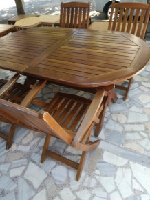 İkinci El Ahşap Masa Takımı (Teak Ağacı)